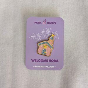 "Welcome Home" Glitter Disney Castle Enamel Pin from Park Native